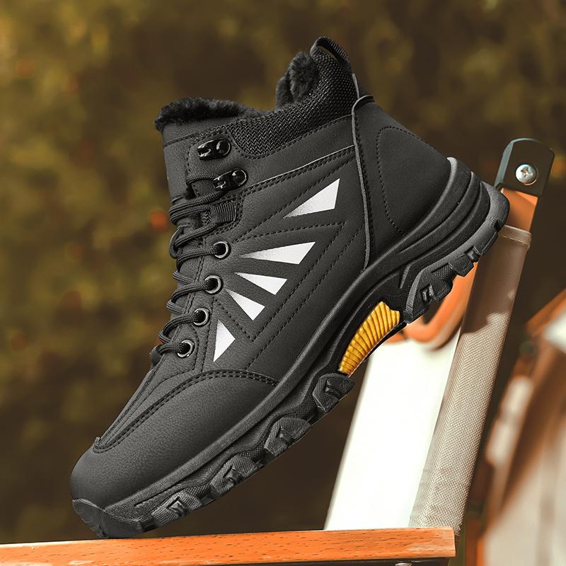Fashion Comfortable Fluff Ankle Boots Men Platform High-quality Sports Outdoor Hiking Anti Slip Breathable Casual Mountaineering Shoes