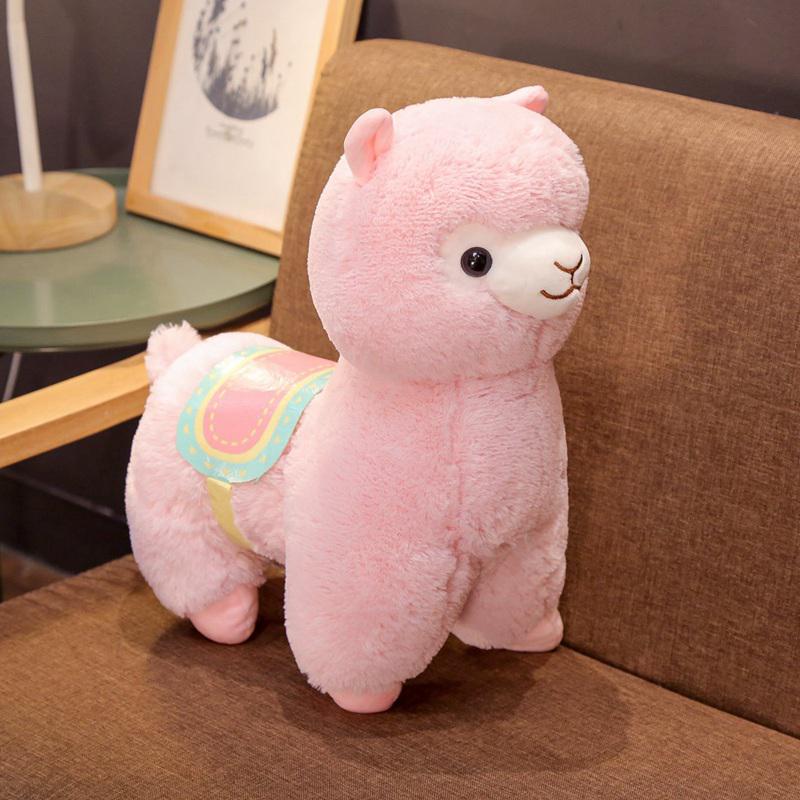 1PC 35/50CM Cute Saddle Alpaca Plush Toys Soft Plush Alpacasso Alpaca Dolls Stuffed Animal Toy Children Birthday Gifts
