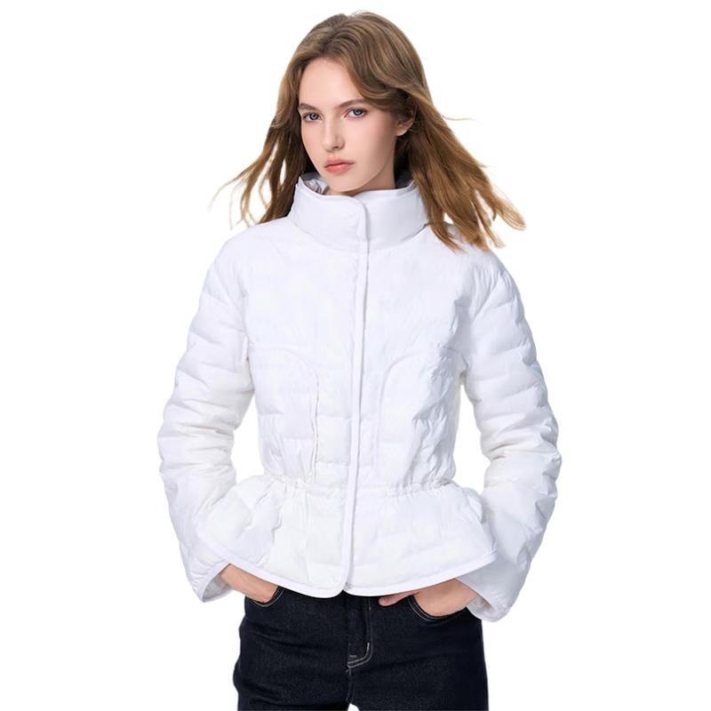 JINYUJIE Women's Lightweight 90% Duck Down Short Stand Collar Jacket