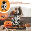 New denim ghost statue resin craft ornament, Halloween decoration, small decorative piece for home or desk
