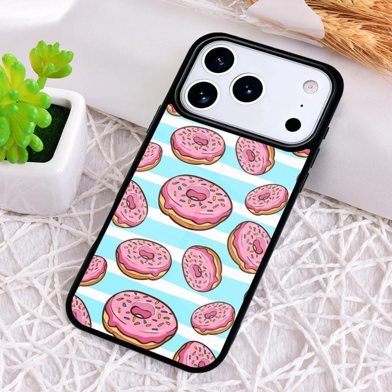 

Cake Donut Pattern Cartoon Phone Case for iPhone 17 Air 16 15 11 12 14 13 Pro Max Shockproof Cover iPhone 14