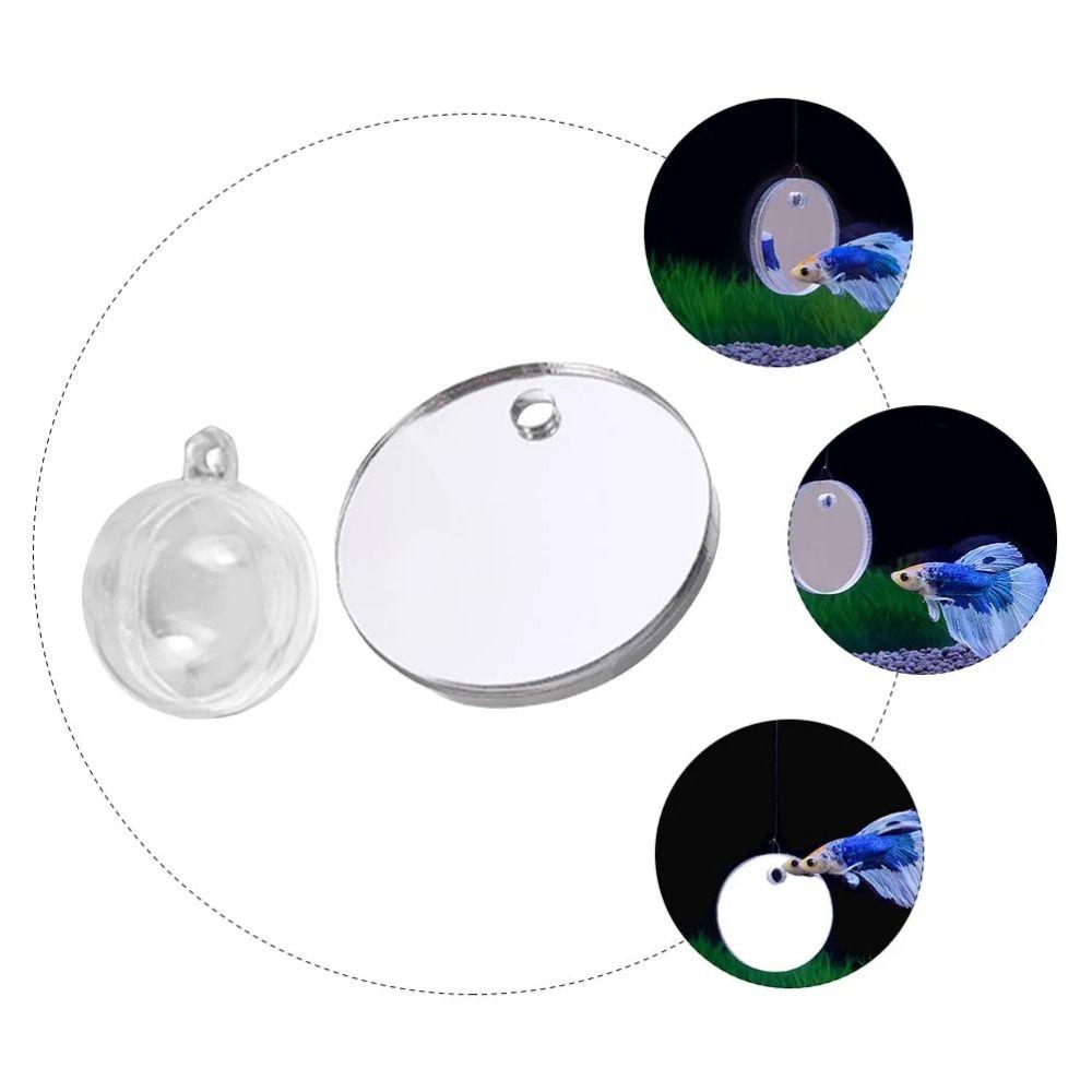 Acrylic Fish Exercise Mirror Fish Tank Ornament Fish Training Mirror  for Fish Tank