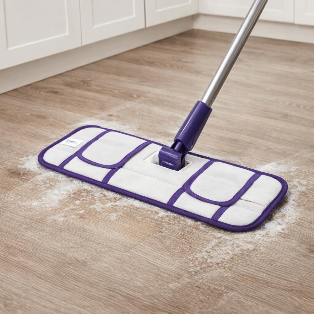 2 pieces Washable Microfiber Mop Cloth Multi-Purpose Wet Dry Cleaning Mop Head Replacements Absorbent Floor Pad Refills