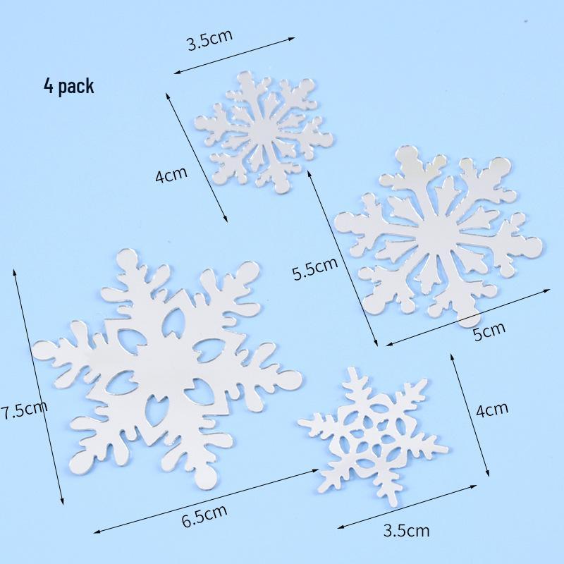 Frozen Princess Snowflake Cake Topper - Acrylic White Christmas Decoration for Baking and Birthdays