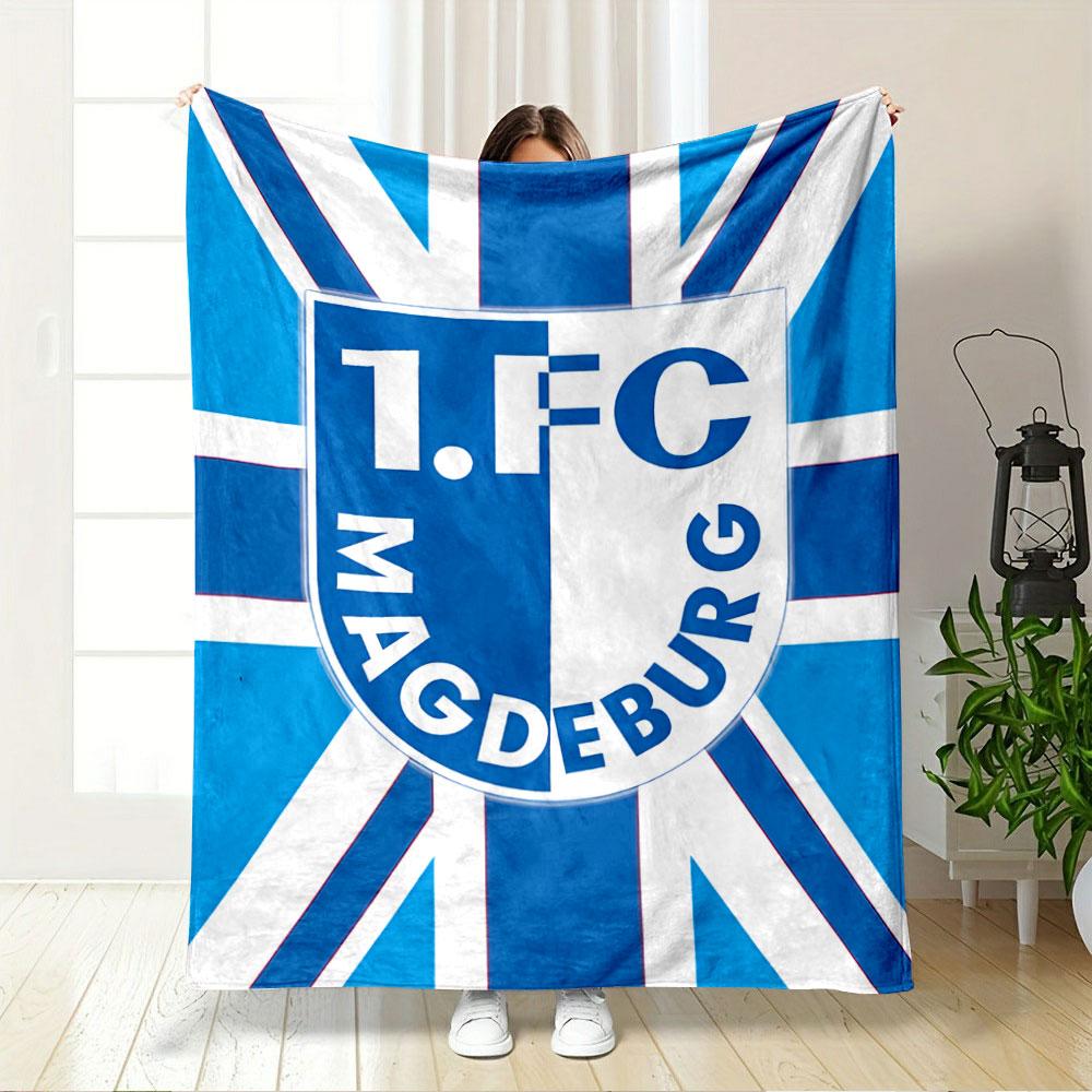 1.FC Magdeburg Buntes Logo für alle Jahreszeiten Decke Mittagspause Überwurf Geschenk