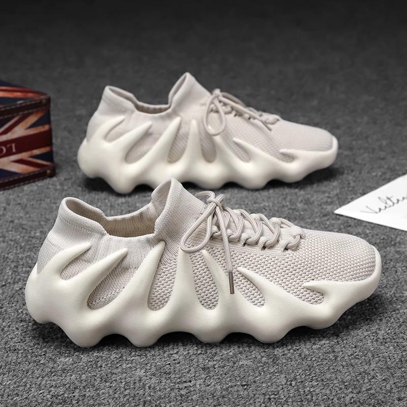 

Путянь летящие тканые кокосовые туфли женские 2025 лето папины кроссовки осьминог вулкан эластичные носки обувь спортивная обувь мужская обувь 44