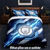 Manchester City Design Bed Bedding Set 1 Duvet Cover + 2 Pillowcases Soft Breathable Household Bed Linens