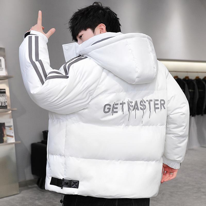 Ropa de algodón grueso con capucha de invierno para hombre, ropa informal de tendencia, ropa de algodón cálida, chaqueta, ropa de pan, ropa para hombre