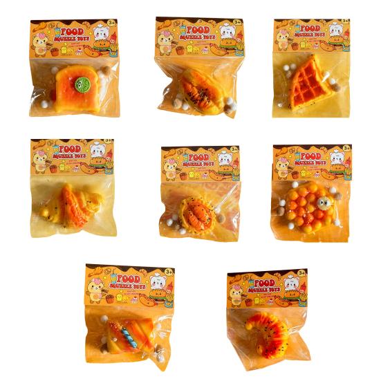 Simulation Baked Goods Squeeze Toy Stress Relief Croissant Waffle Toast Bread Sensory Toy Decompression Food Fidget Stress Ball