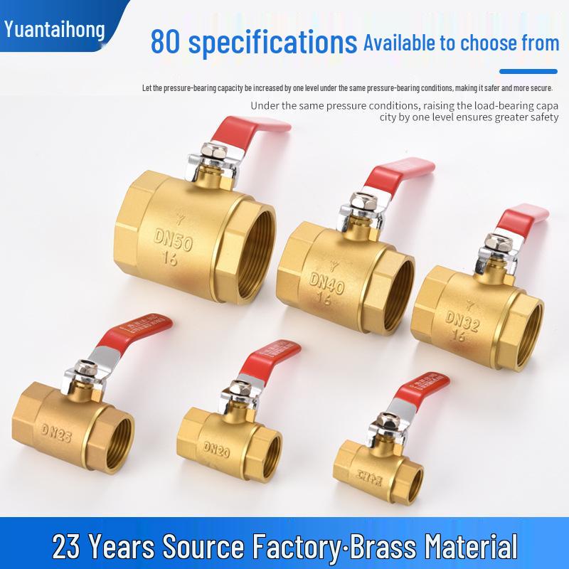 Heavy-Duty 101 Brass Ball Valve: Manual High-Pressure 4-Point Threaded Switch