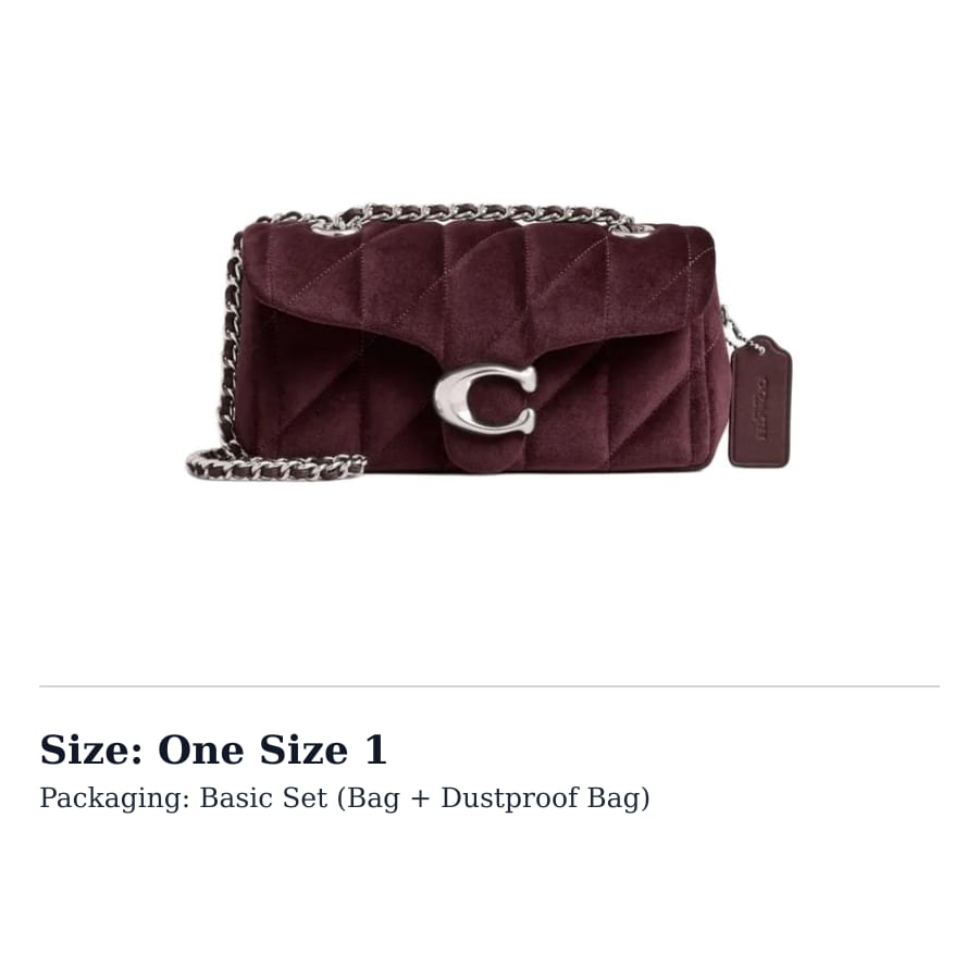 COACH Tabby auduma Crossbody soma, pleca