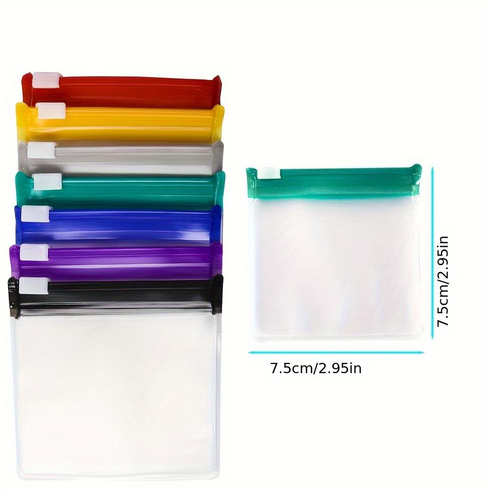 Medicine Organizer 7 Colors Self Sealing Translucent Medicine Bags Trave 7pcs Pill Pouch Bags Reusable Zippered Pill Pouch Set