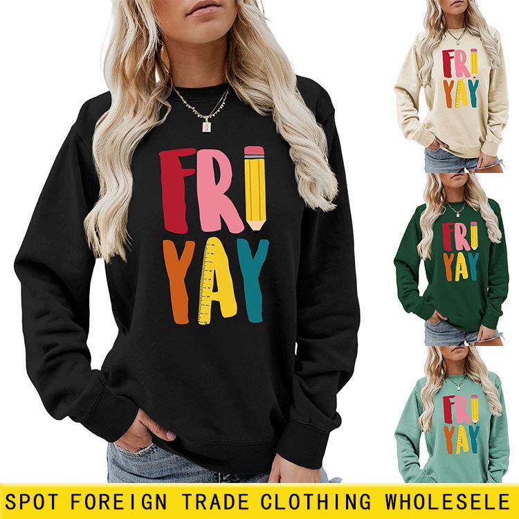 

Модный свободный женский свитшот с длинным рукавом Fri-Yay 2XL