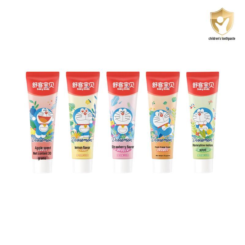 Shuke Kids Doraemon Magic Rainbow Fluoride-Free Toothpaste Set