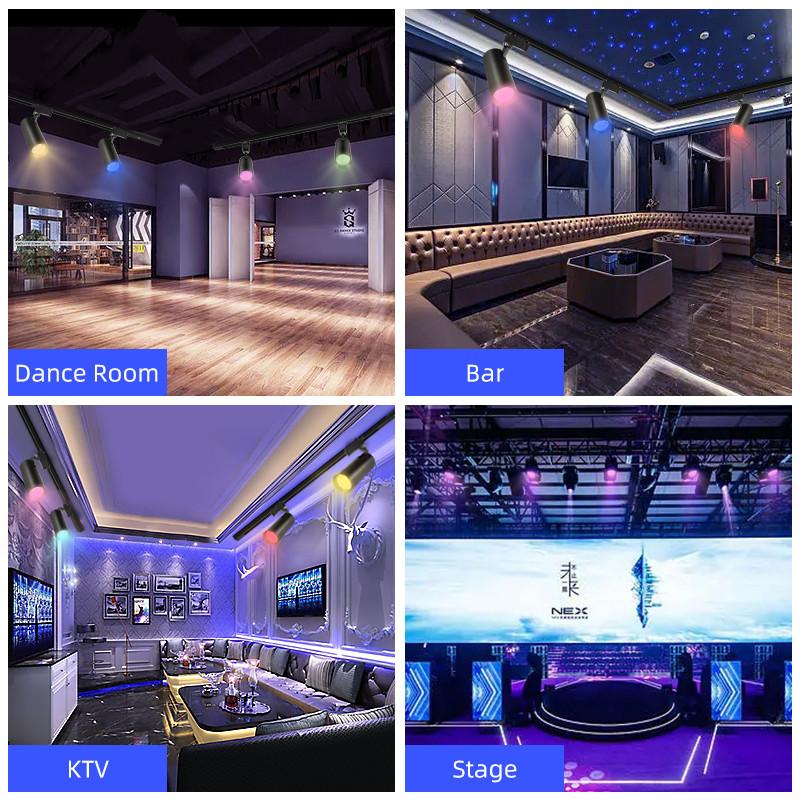 RGB Track Light Hanging Chandelier Ceiling Lamps Home Living Room Clothing Lamps Store Lighting LED RBG Track Spotlight Spot Led