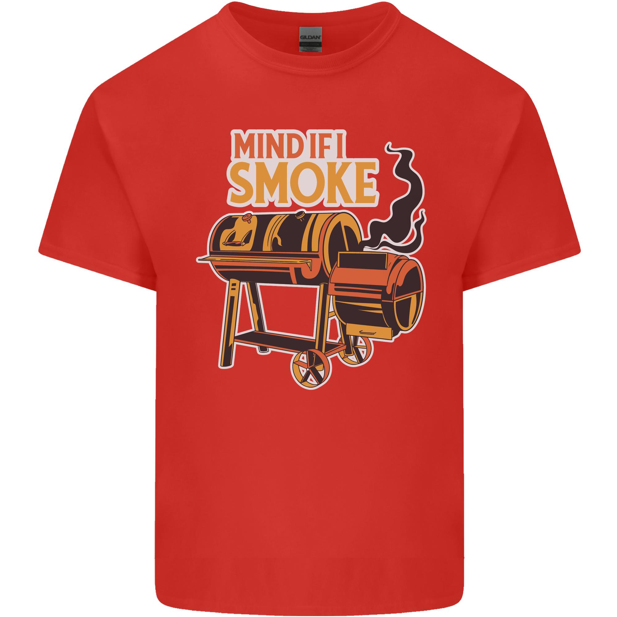 Mind if I Smoke Funny BBQ Grill Unisexs Light Cotton TShirt S