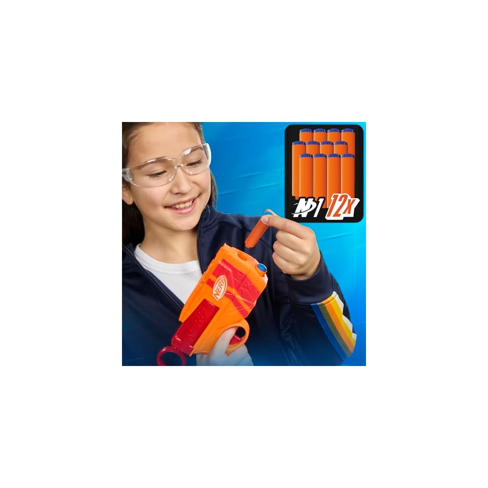 Hasbro Nerf N-Series Duo Pack Blasters with 12 Official N1 Darts for Outdoor Games Ages 8 and Up