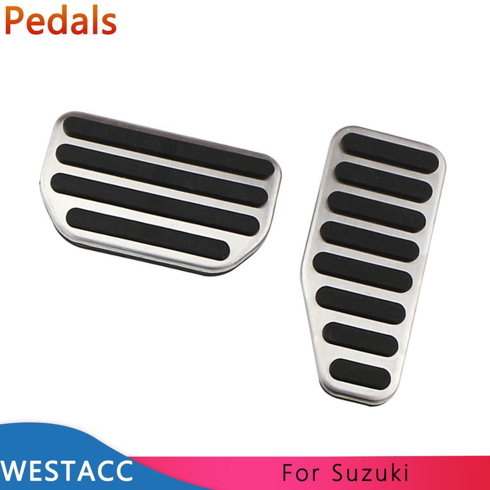 Stainless Steel Car Pedals Gas Brake Pedal Covers for Suzuki Jimny Jimni Swift Dzire Ciaz Wagonr Ertiga Baleno