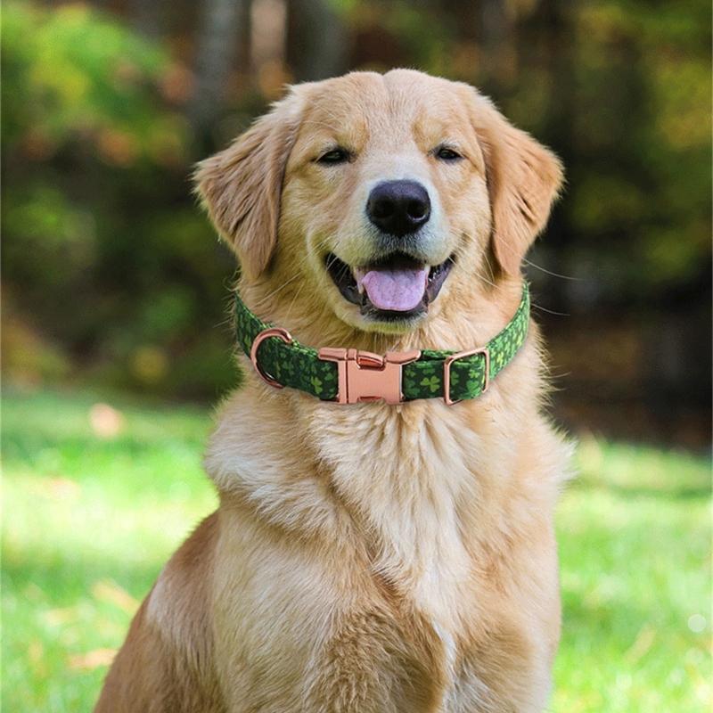 Puppy Flower Collar Festive Shamrock for Small Medium Girl Dogs Cat Dog Collar Necklace Flower Costumes