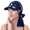 Women Muslim Hijab Cap Brim Print Turban Bonnet Ladies Headscarf Hat Wrap Hat