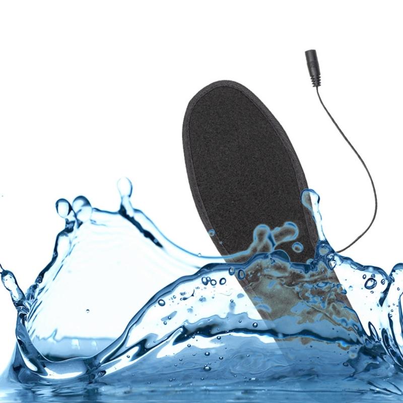 USB Heated Shoe Insoles Feet Warm Sock Pad Mat Electrically Heating Insoles Washable Warm Thermal Insoles 35-44 yards