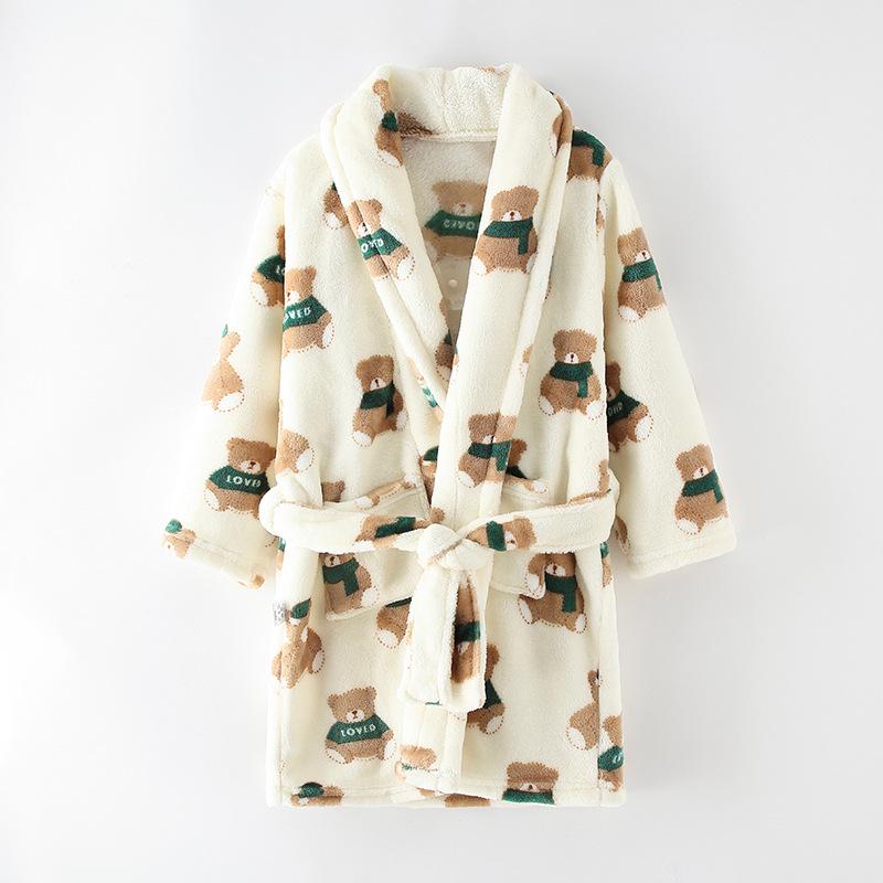 

Детские осенне-зимние фланелевые пижамы и халаты – подходящая одежда для сна для родителей и детей 160