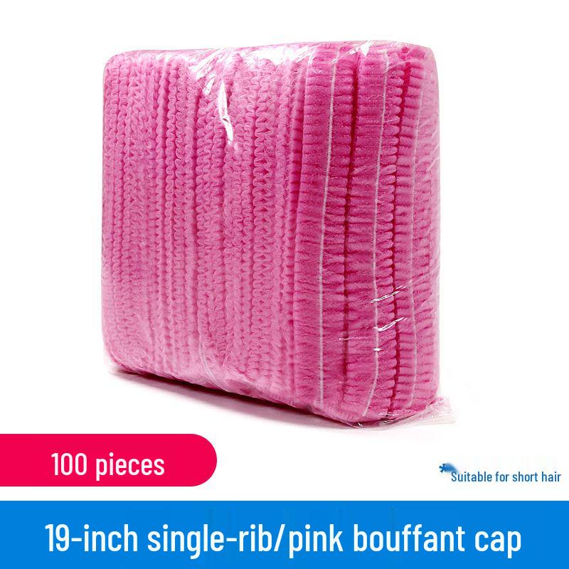 

Breathable Non-Woven Disposable Bouffant Caps for Kitchen & Catering, Dustproof Chef Mesh Strip Cap Default