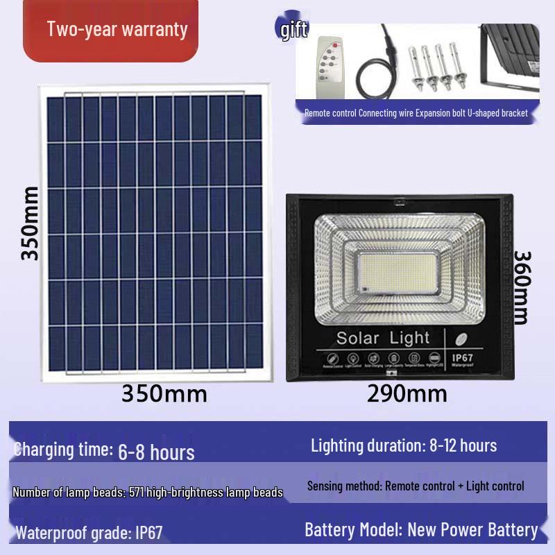2025 Waterproof Solar LED Courtyard Light with Motion Sensor for Indoor/Outdoor Use