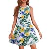 Girl Summer Dress Sleeveless Printed Color Casual Dress