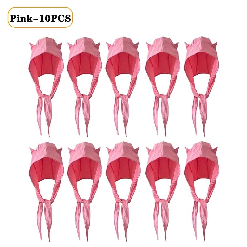 1-10PCS Summer Quick Dry UV Protection Sun Visor Hat for Women with Devil Horns Strap Cat Ear Slimming Outdoor Hiking Beach Cap