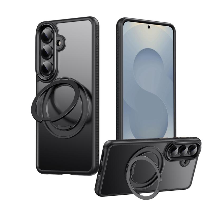 KEYSION N52 Magnetic 360° Ring Stand Case for MagSafe for Samsung Galaxy S26 Ultra 5G S26+ Matte Transparent Shockproof Phone Cover