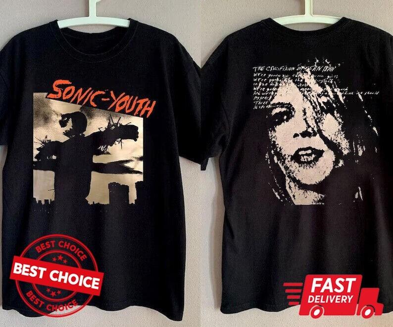 1985 Sonic Youth Bad Moon Rising Album Promo T-Shirt S-3XL Q87234 Unisex T-Shirt XXXL