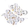 20Pcs/Lot Imitation Pearl Pendants White ABS Pearl Half Hole Beads for Jewelry Making DIY Necklace Earrings Charms Accessories