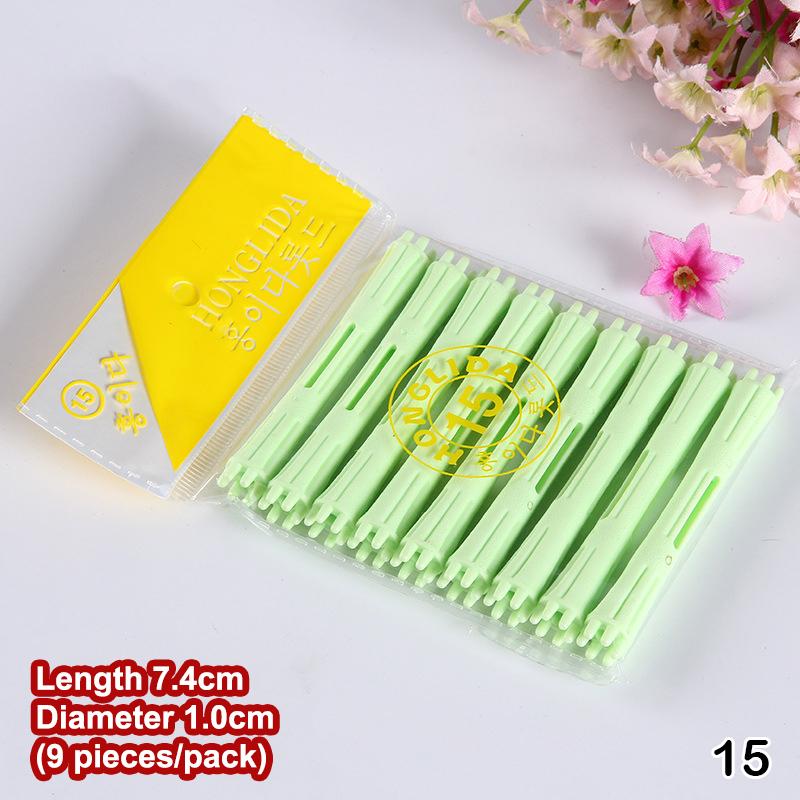 6/9Pcs Hair Perm Rods Cold Wave Perming Rods Heatless Non-Slip Hollow Design Hair Rollers Diy Curlers Barber Shop Hair Styling
