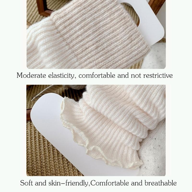 Children's Sweet Leg Warmer Cosy Knitting Fabric Breathable & Stackable for Baby Girls 3 to 13 Year Socks Sleeve