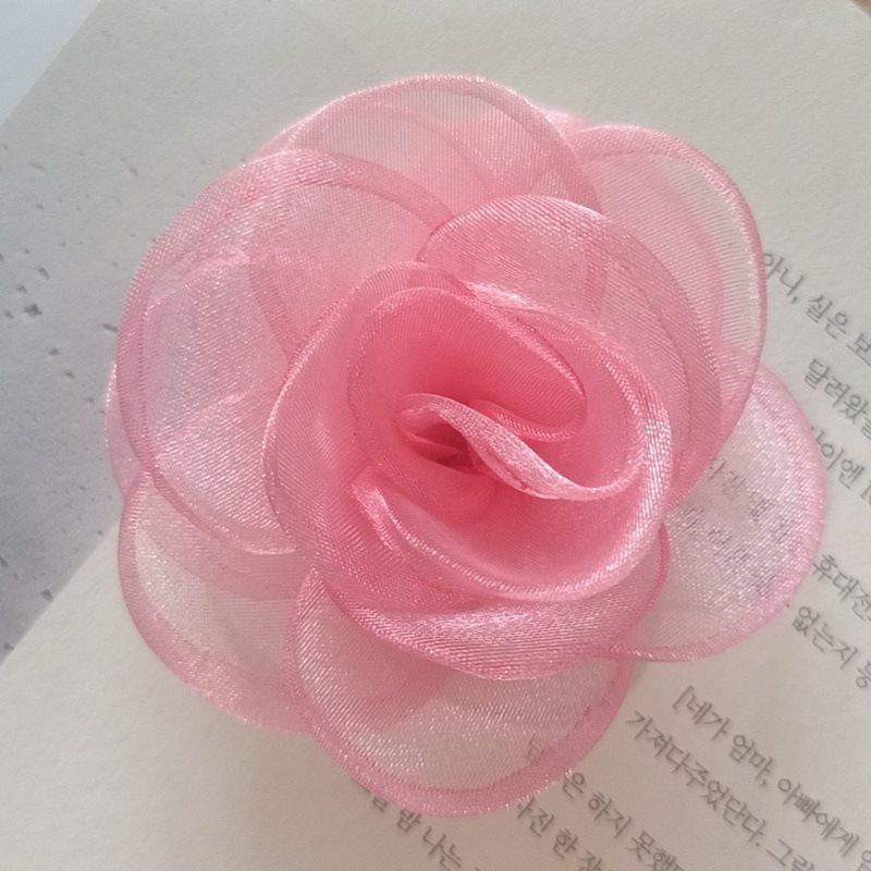 Korean Style 15-Piece Gauze Snow Fabric Flowers for DIY Clothing, Hair Clips, Jewelry Accessories