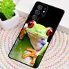 Blue Frog Tropical Rain Forest Phone Case for Samsung Galaxy note 10 pro S26 Ultra S23 S24 FE S25 S21 S22 PLUS shockproof Cove