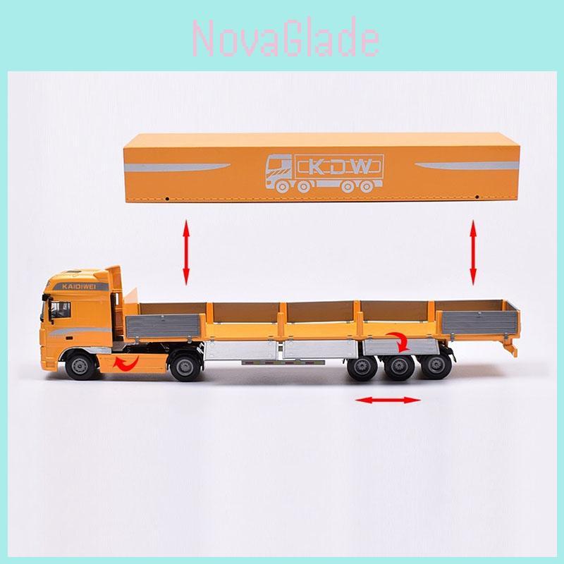 Stunning 150 Scale Diecast Alloy Transporter Truck For Kids Open-top Kdw Model