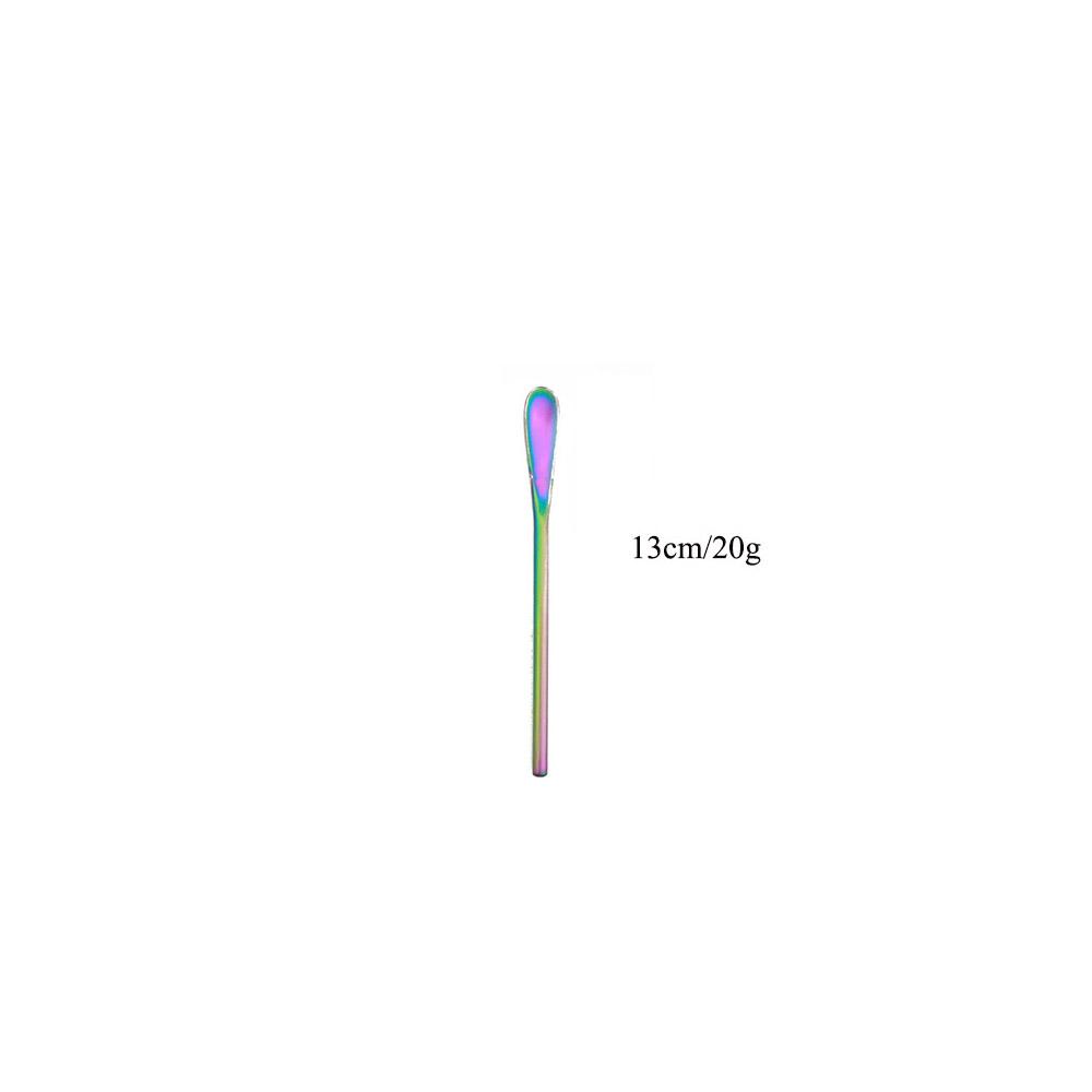 Barevná nerezová ocel Míchadlo na kávu Míchačka na nápoje Koktejl Drink Swizzle Tyčinka Ovocná šťáva Míchací lžička mléka