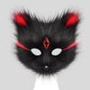 Plush Feline Foxes Half Face Mask With Sparkling Rhinestones Perfect For Costume Balls Lightweight Fabric
