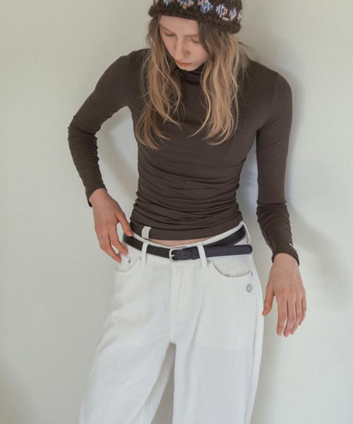 HAINT Hazel Straight-Cut Corduroy Pants 6Col_Ivory