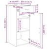 Storage Cabinet Black Oak 40 x 42.5 x 93 cm