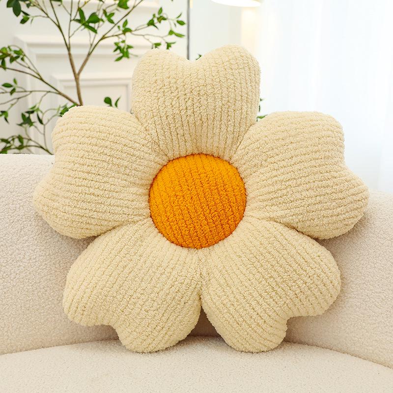 Cloud Daisy Flower Throw Pillow for Sofa, Chair, Office, Bedroom, or Floor Cushion