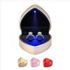 Fashion Ring Box Heart Shape with LED Light Jewelry Box Creative Proposal Confession Ring Box Earring Pendant Storage Gift Boxes