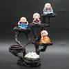 Zen Monk Figurine Ornament for Home Decor - Perfect for Living Room, Office, or Gift Displays