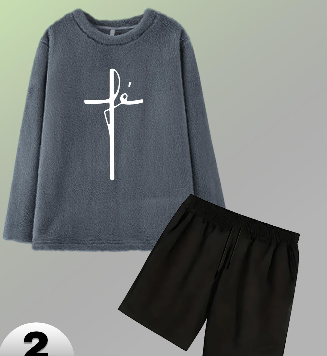 

Фланелевый комплект шорт для сна для мужчин, приятный к коже и теплый, идеально подходит для ночной одежды и сна XXL серый