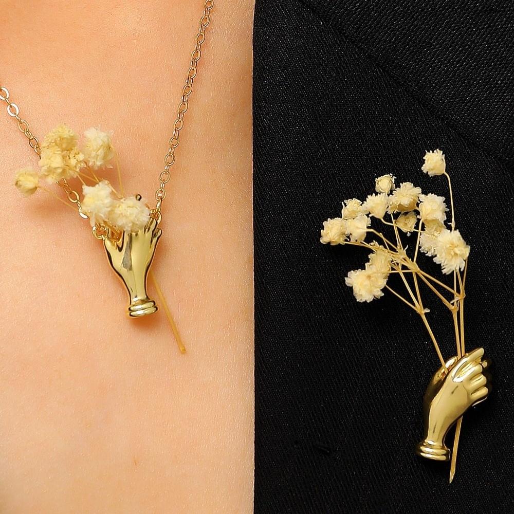 Französische Handförmige Corsage Brosche Kreatives Anzug Kleid Corsage Zubehör Premium Anzug Mantel Anstecker Geschenk