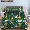 Cartoon Giraffe King Queen Duvet Cover Kids Girls Boys Animal Bedding Set Wildlife Quilt Cover 2/3pcs Polyester Comforter Cover