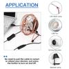 PW-012-MM Micro USB2.0 Cable with On/Off Power Switch Button Micro 5 Pin Male to Female for DC 5V Desk Lamp Fan Camera