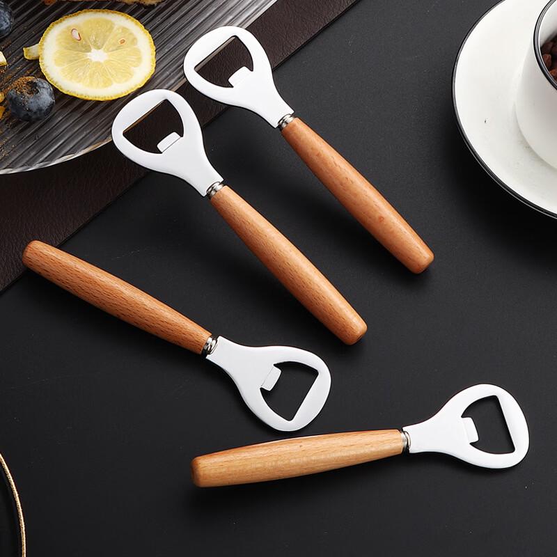 Ruhan Wooden Handle Bottle Opener Set